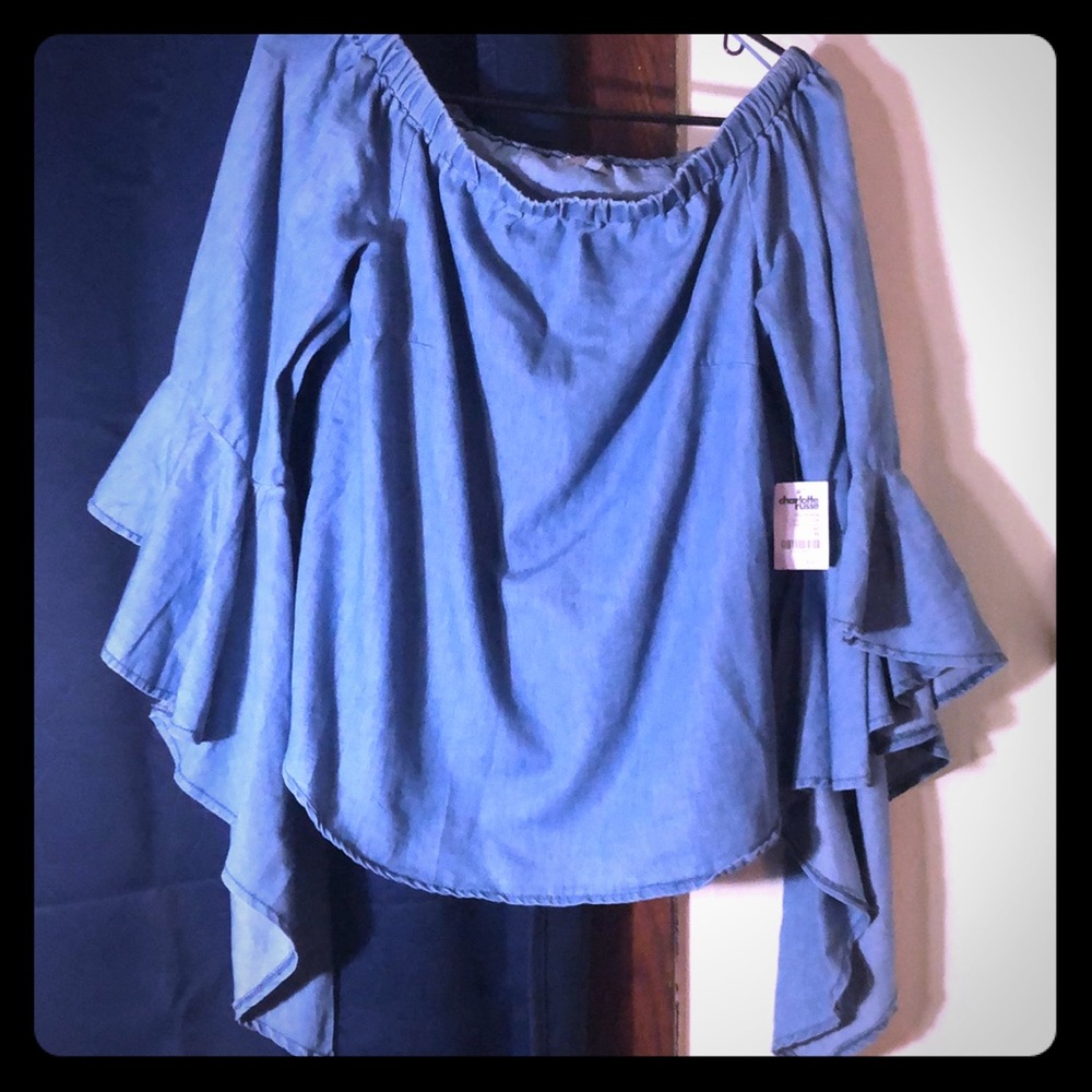 Off the shoulder Denim Top